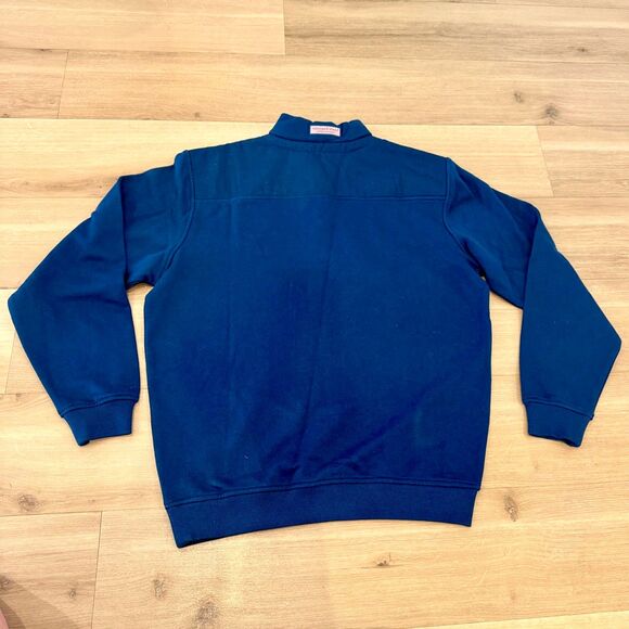 NWT* Vineyard Vines Collegiate 1/4 Zip Shep Shirt in Navy - Men's Small - Picture 4 of 10